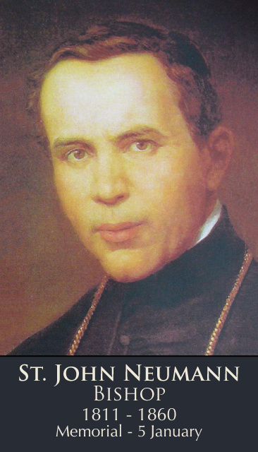 St. John Neumann Prayer Card-FOUNDER OF ALMOST 100 AMERICAN CATHOLIC SCHOOLS